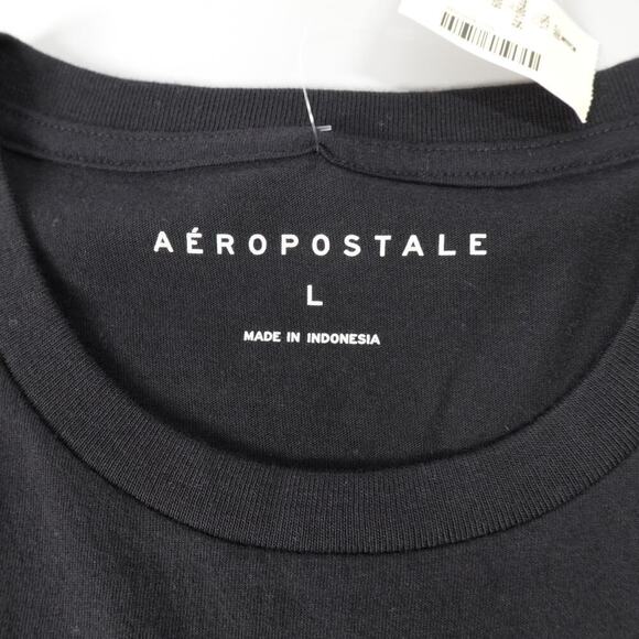 2 Aeropostale NYC Aero New York Tee Mens Large Blue Black Embroidery Shirt - Picture 7 of 16